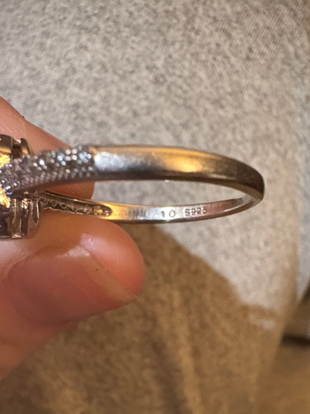 Pink Tourmaline And Diamond Ring In Sterling Silver - Picture 2 of 7